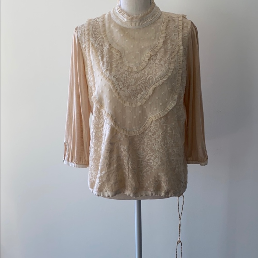 Embroidery and Tulle Ruffles